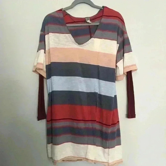 Free People striped layered tunic - Picture 1 of 6